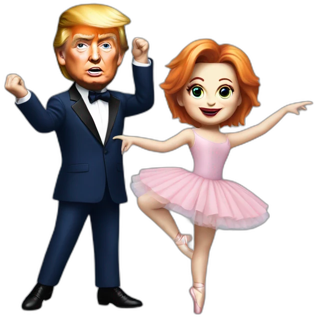 Trump and Chucky as ballet dancers emoji