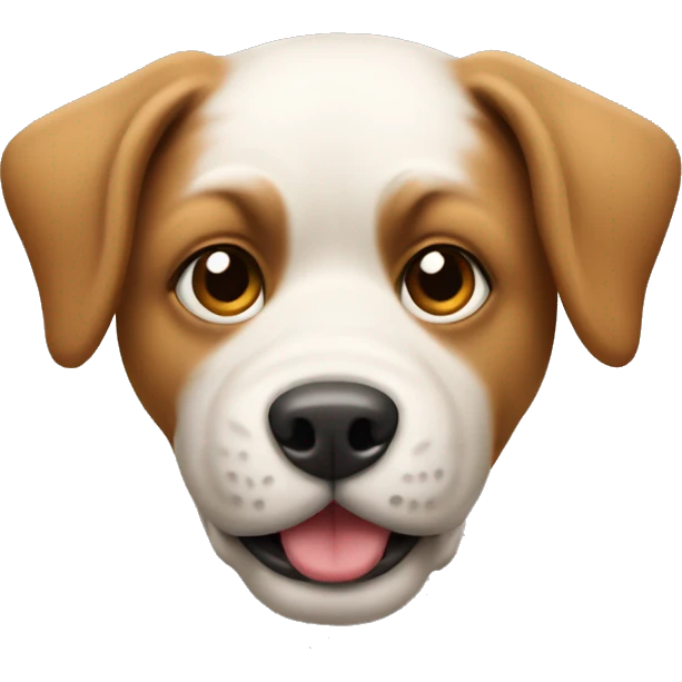 a dog in te shape of a baseball emoji