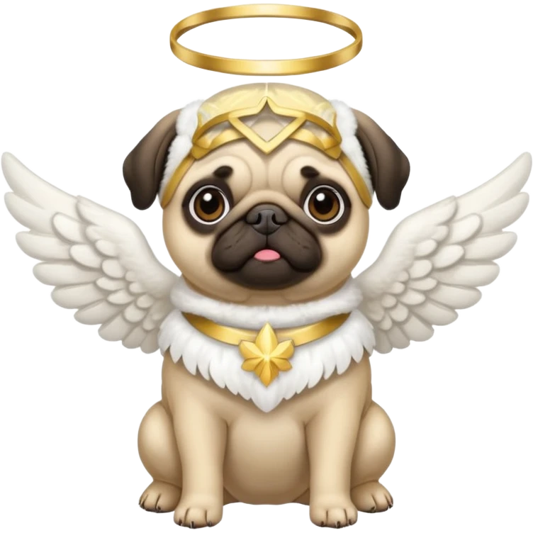 a pug vestido de anjo  emoji