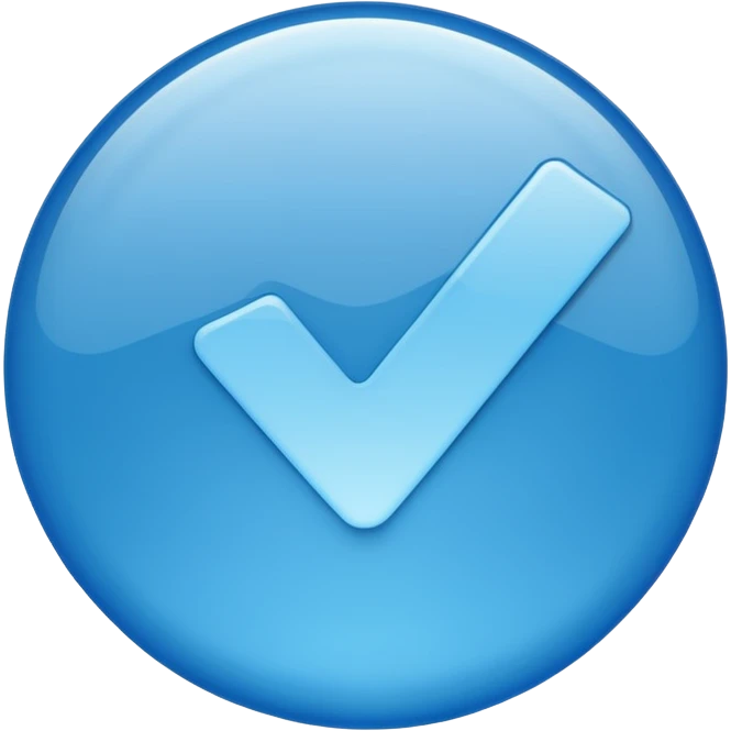 Create a instagram verified blue tick emoji