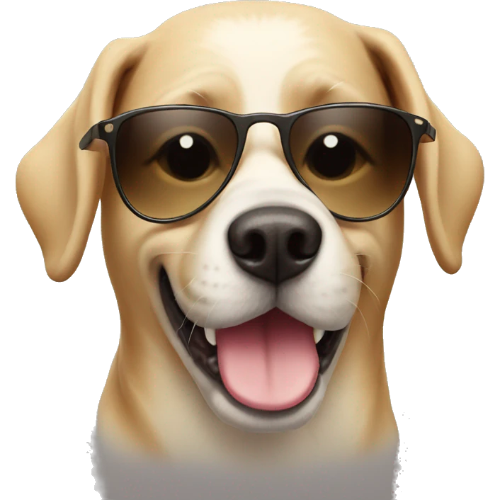 Dog with sunglasses  emoji