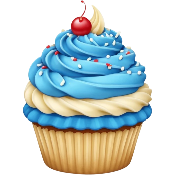 Cupcake with blue icing emoji