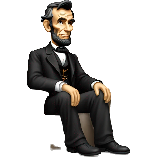 Abraham Lincoln sitting on the Hollywood sign emoji