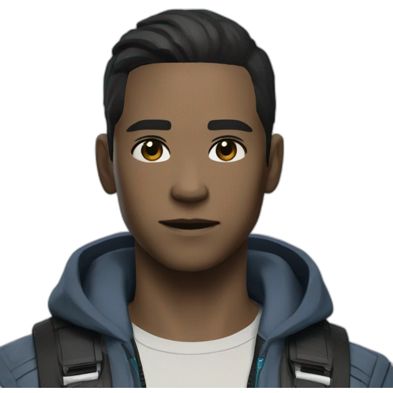 Android Connor from the video game detroit become human emoji