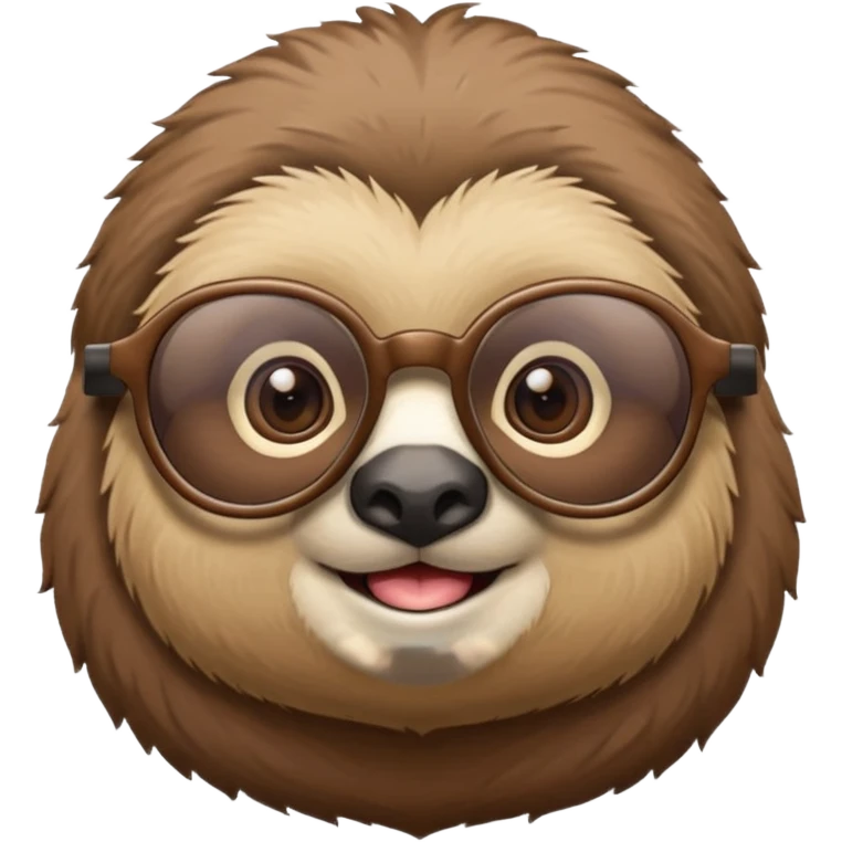 Ленивец в очках emoji