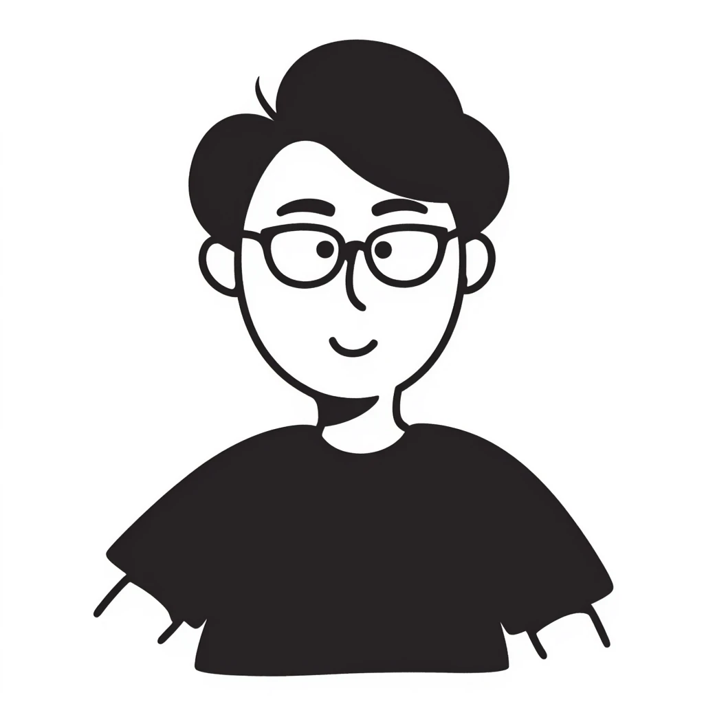 hand drawn doodle style portrait of Jawed Karim, YouTube founder emoji