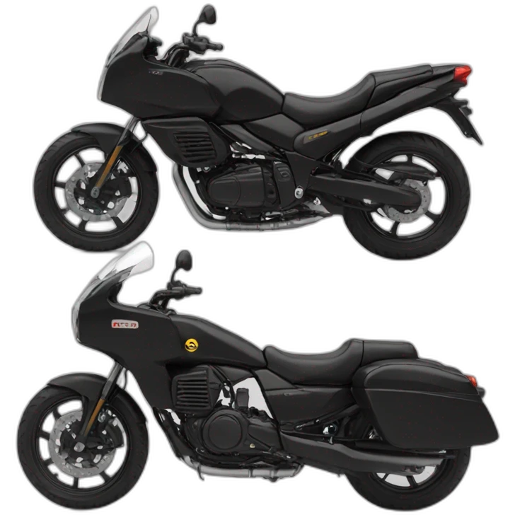 Moto  Dafra kansas preta emoji
