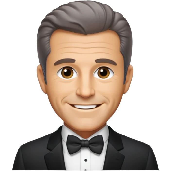 Mel Gibson with suit with bow tie emoji