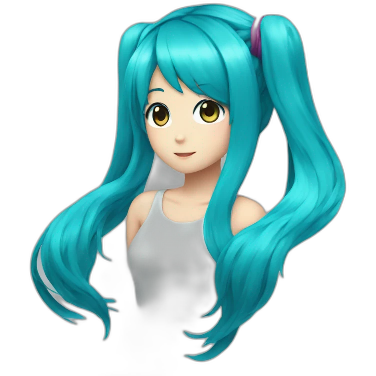 MIKU Blue hair emoji