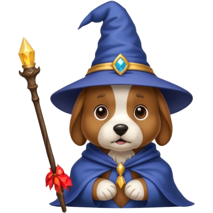 Dog wizard emoji