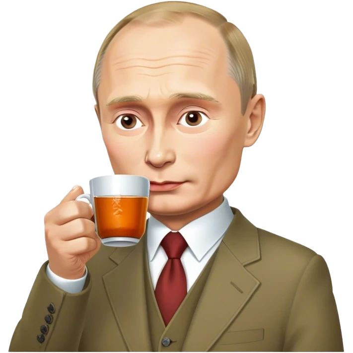 Putin is drinking tea. emoji