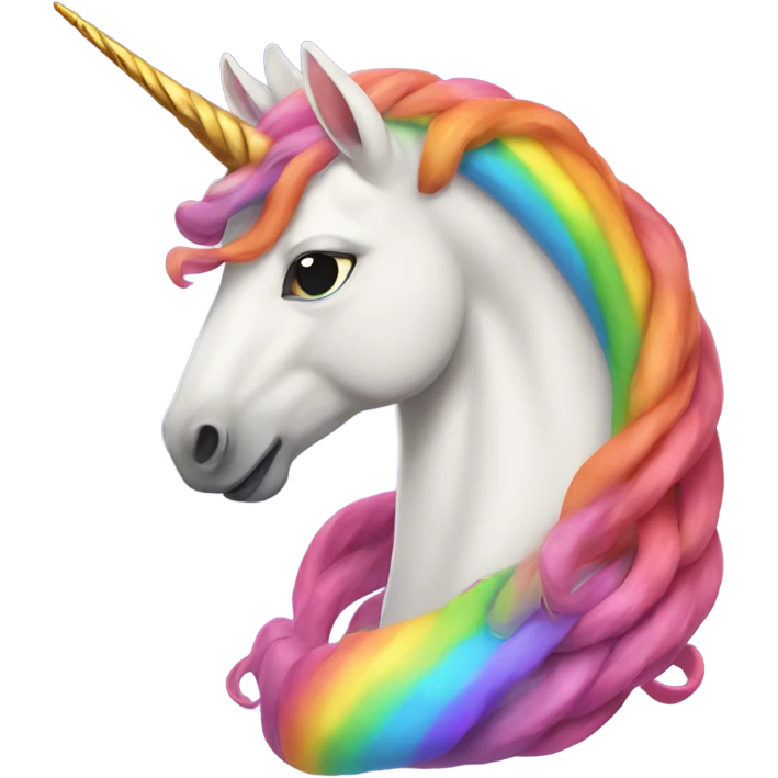 unicorn with rainbow pit vipers emoji