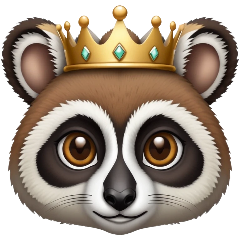 lemur with a crown on it emoji