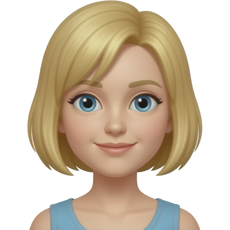 Shorter hair blond emoji