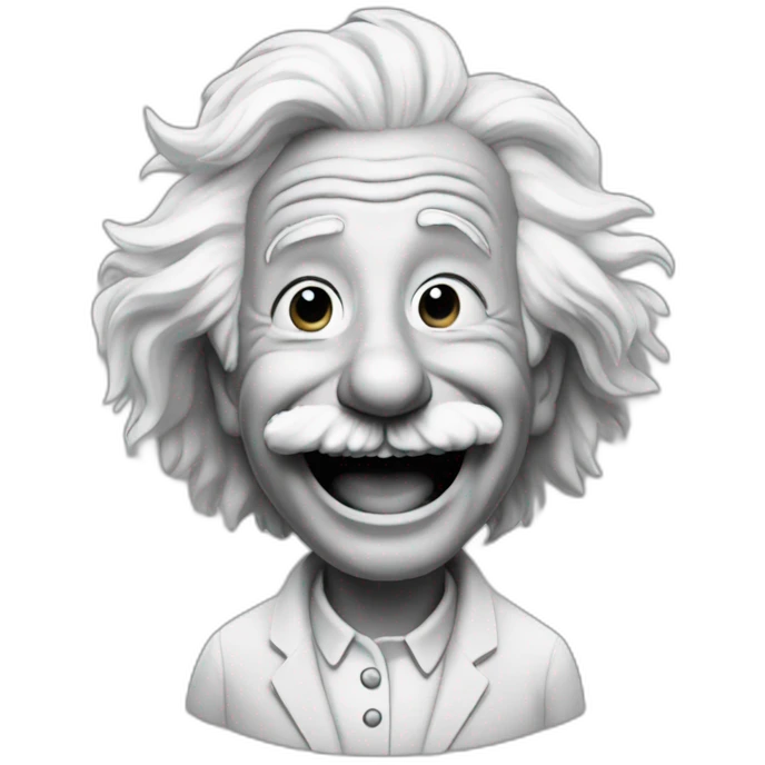 Einstein laugh emoji