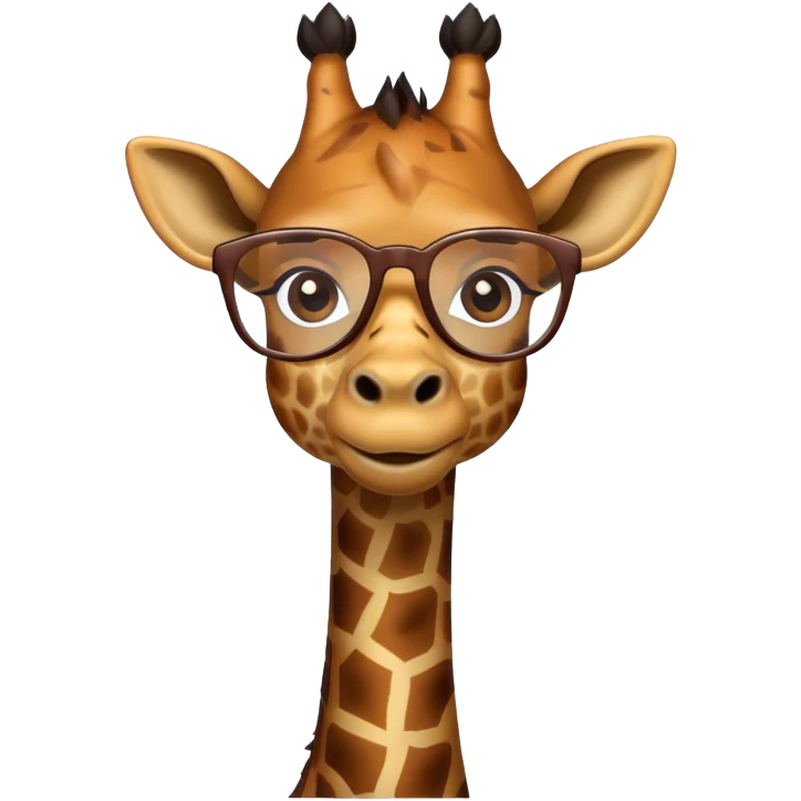 Jirafa con lentes  emoji