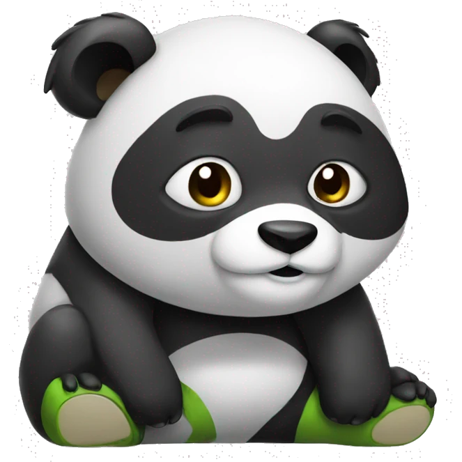 hard working panda emoji