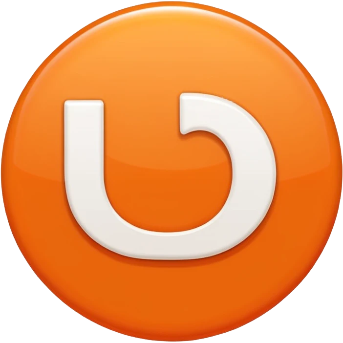 Orange circle with a white M in the Middle emoji