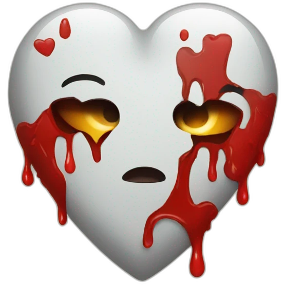 bloody broken heart  emoji