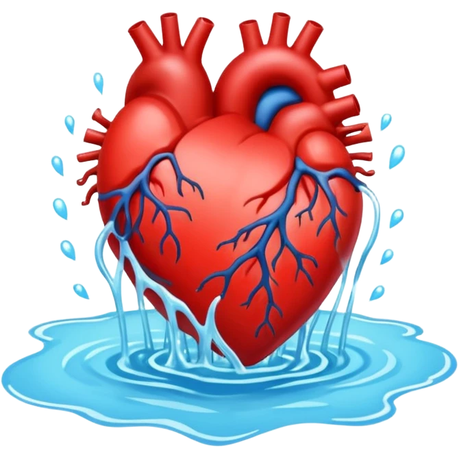  The heart that beats in the river emoji