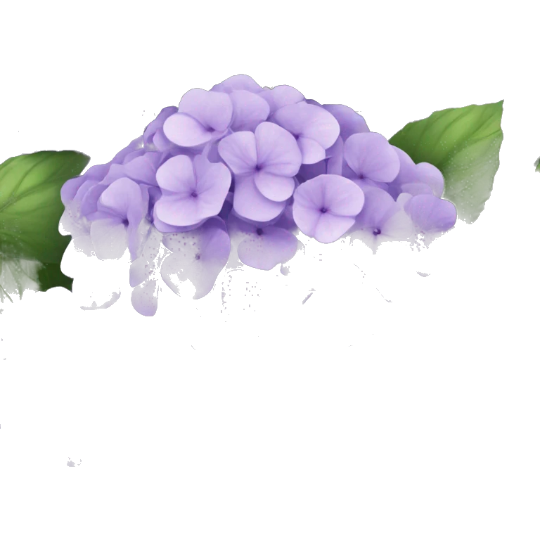 a bouquet of purple hydrangeas may flowers emoji