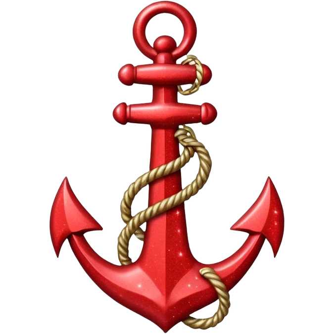 red glitter anchor emoji