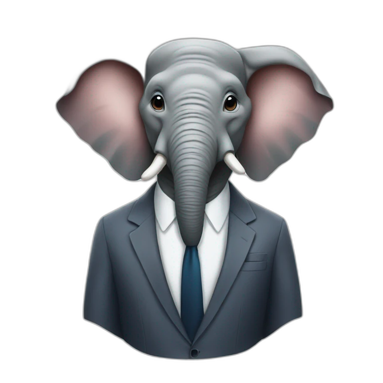 Elephant in suit emoji
