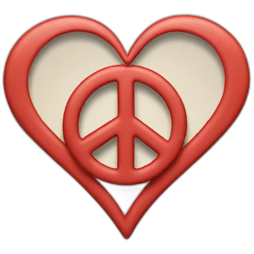 Heart and Peace emoji