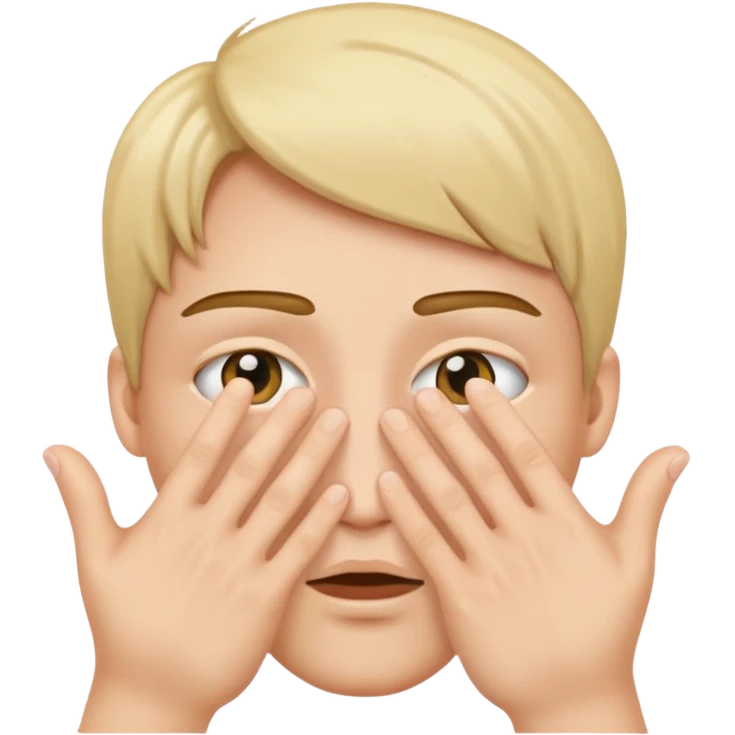 Covering the face with hands and peeping through your finger emoji