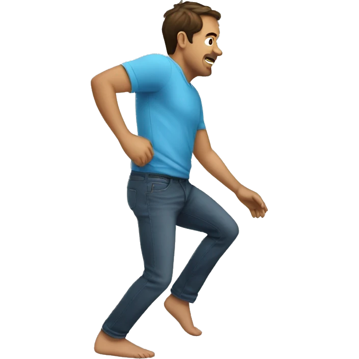 A guy getting a wedgie emoji