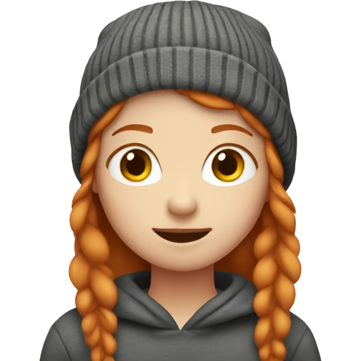 Ginger girl in beanie emoji