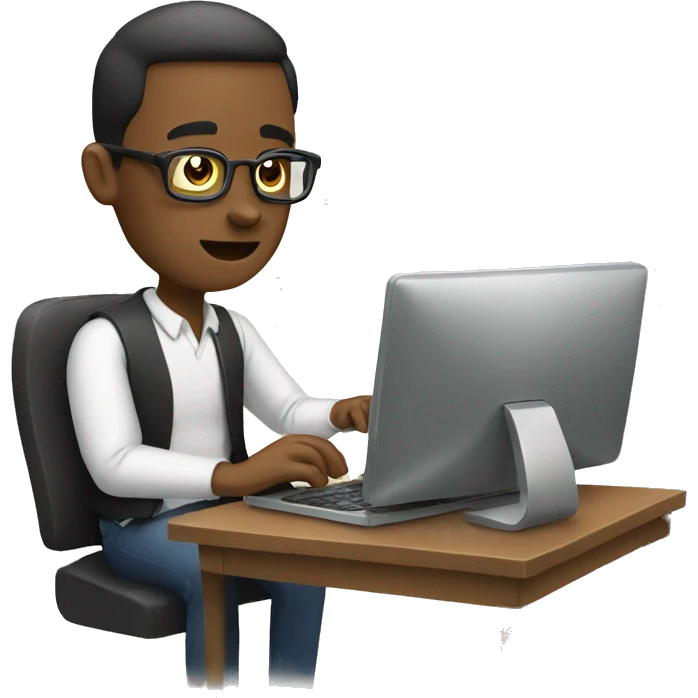 Guy typing on phone emoji