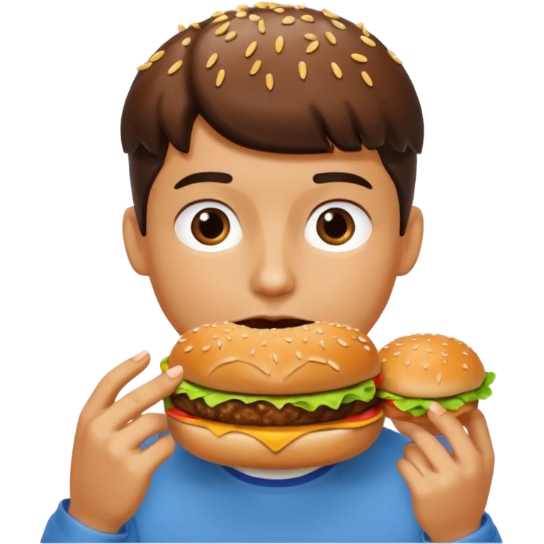 comiendo hamburguesa emoji