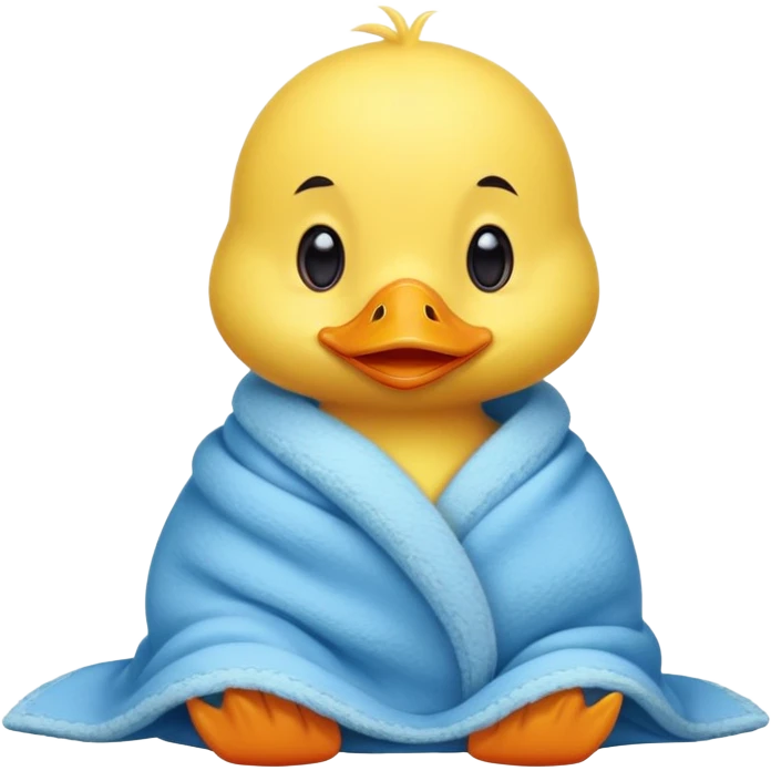 Cute duck with blanket emoji