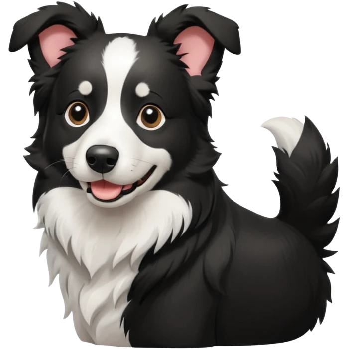 Colorful Border collie Dog, Border collie Portrait, Dog Sticker Clip art emoji