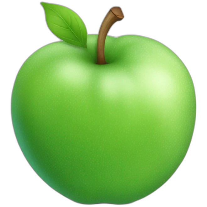 pomme vert et bleu emoji