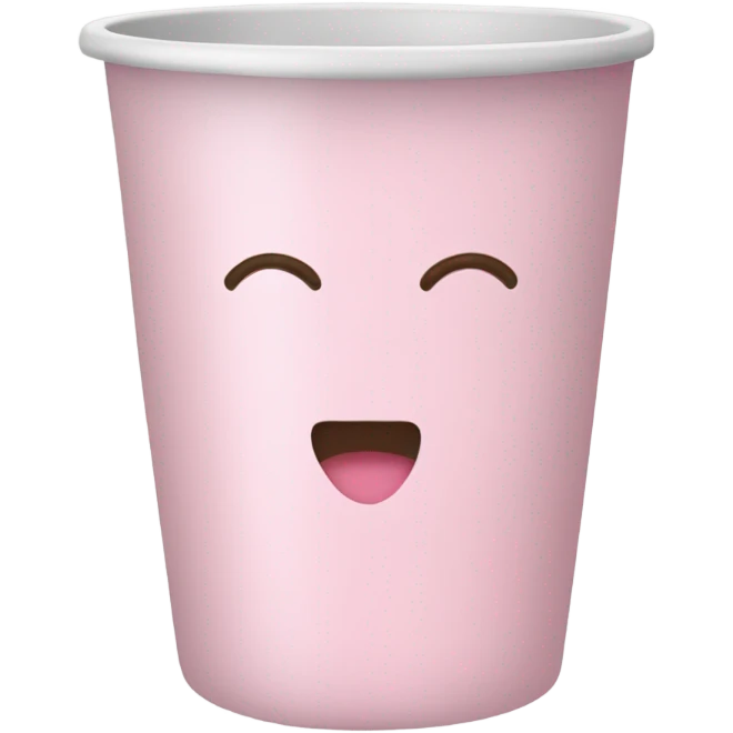 light pink tumbler cup emoji