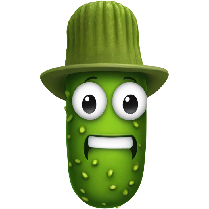 pickle with hat emoji