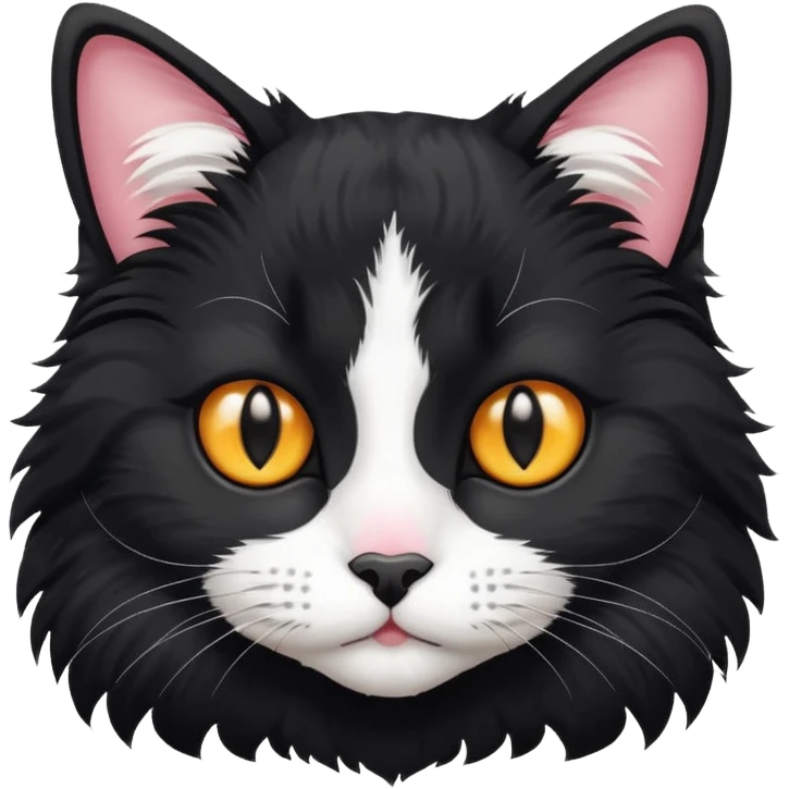 cat that is black and white emoji