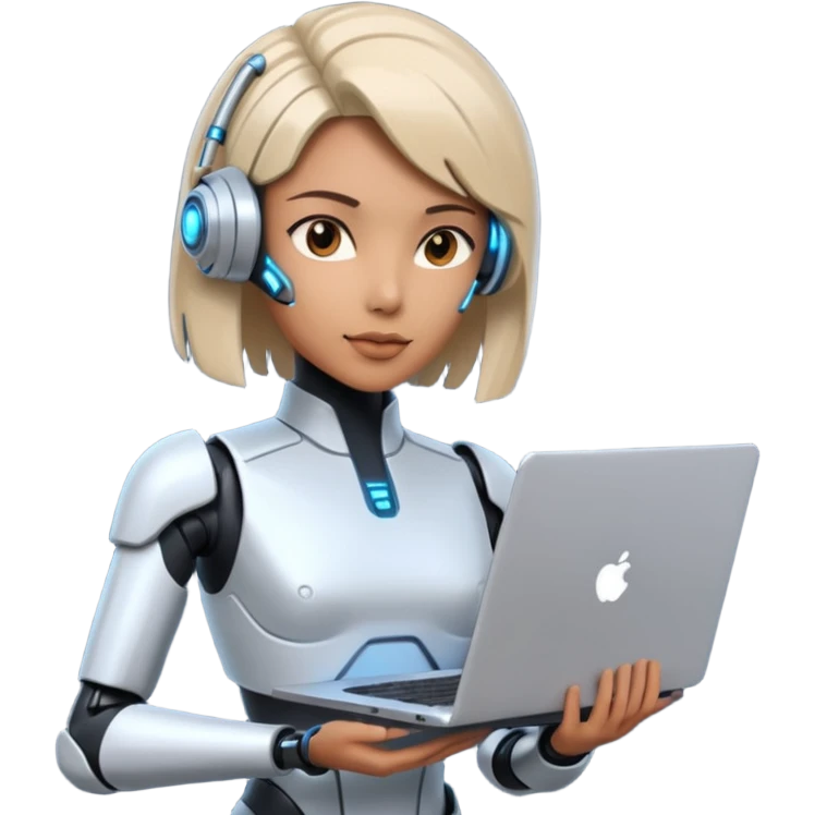 cyber punk holding laptop emoji