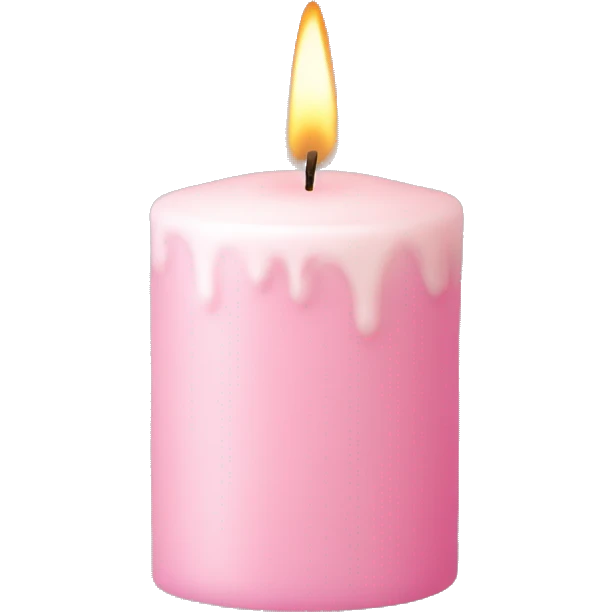 christmas pastel pink candle  emoji
