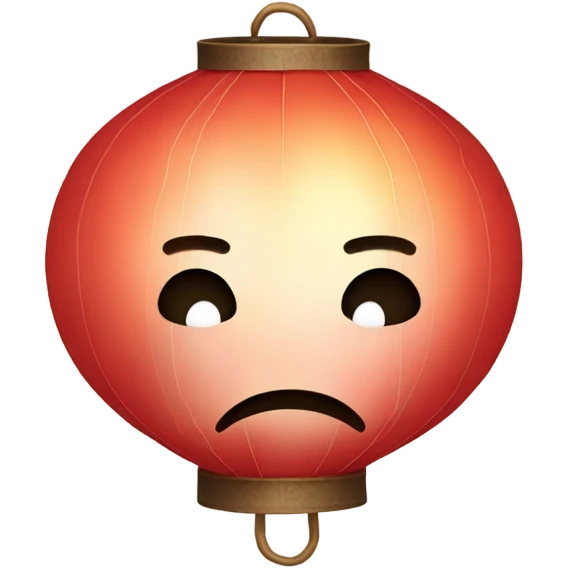 A Chinese lantern with a sad face, symbolizing a shipping delay.
 emoji