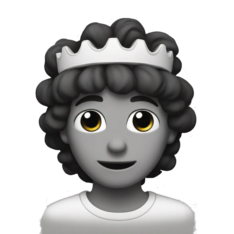 corona blanco y negro emoji