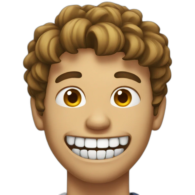 Man with massive teeth emoji