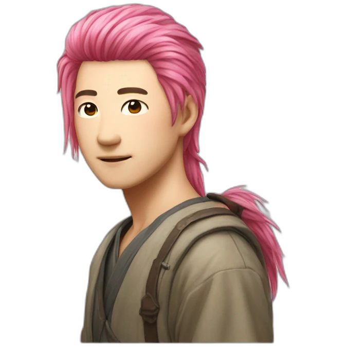 pinkhair-red-grasses-uncle?japanese emoji