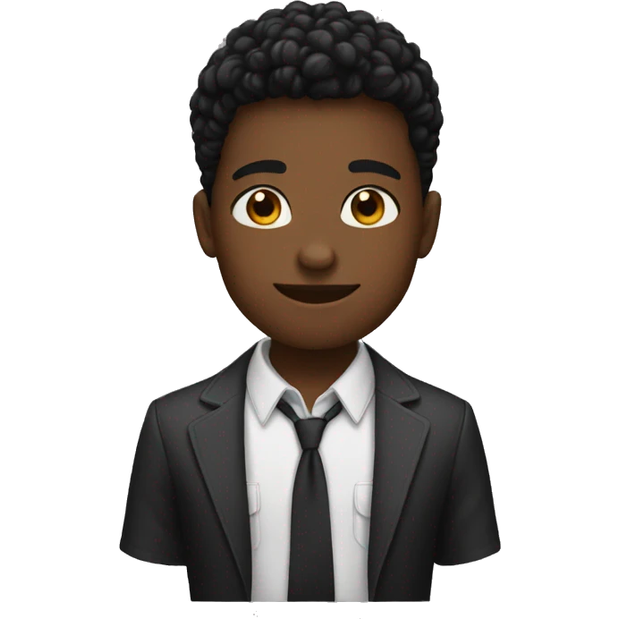Boy black in love emoji