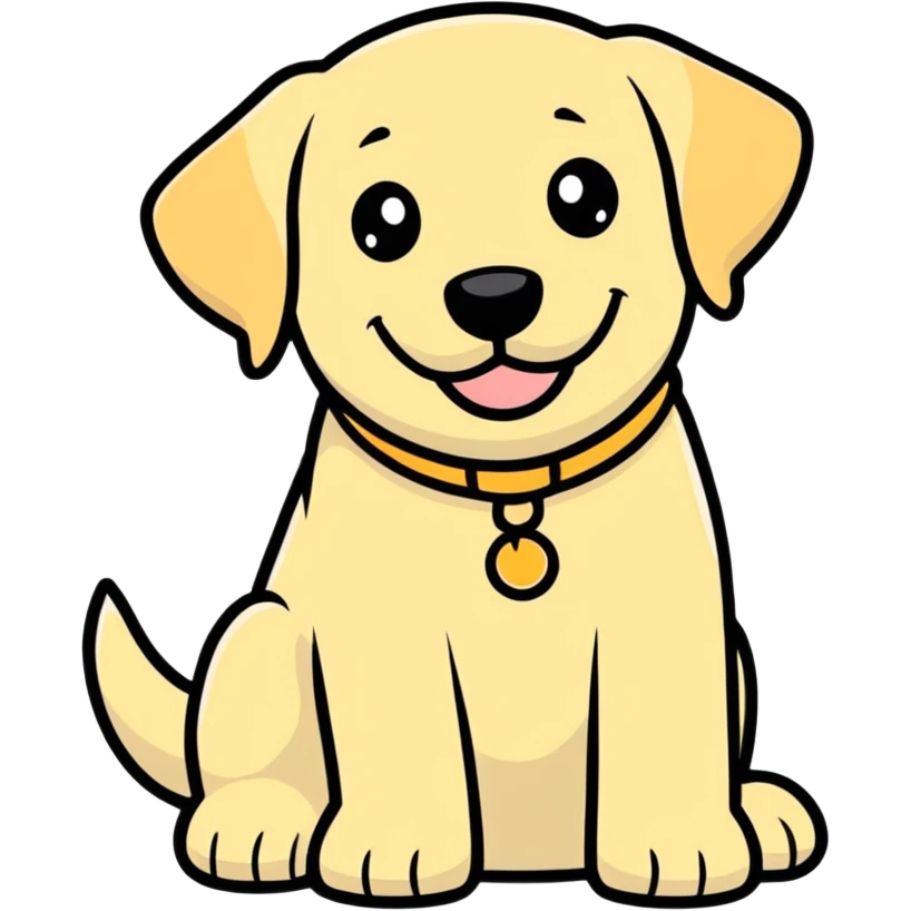 labrador with nice smile  emoji