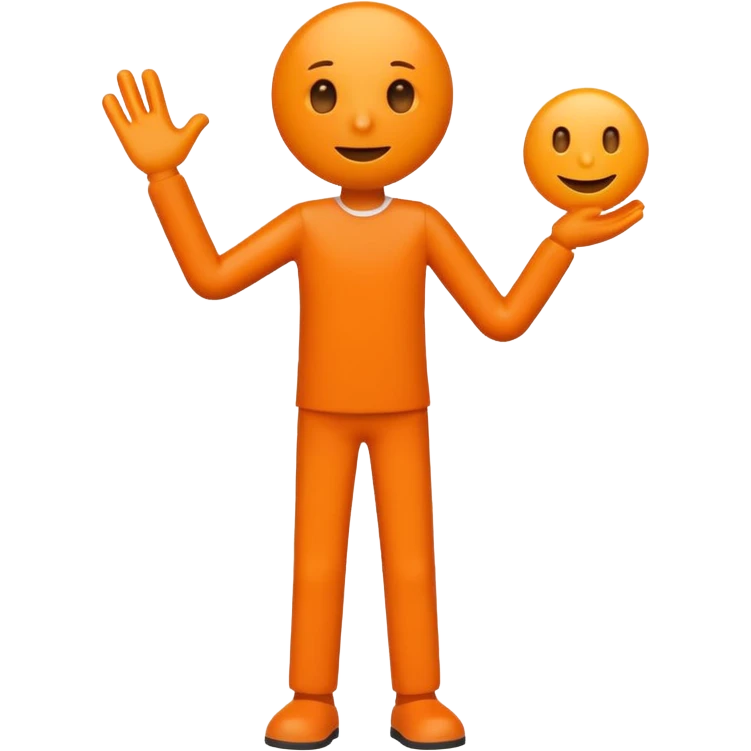 Orenge sticfigüre from alanbecker emoji