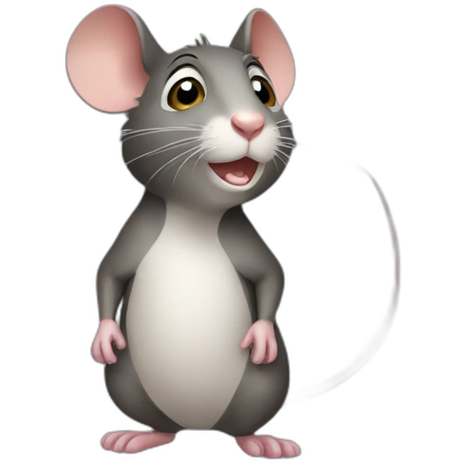 a standing rat emoji
