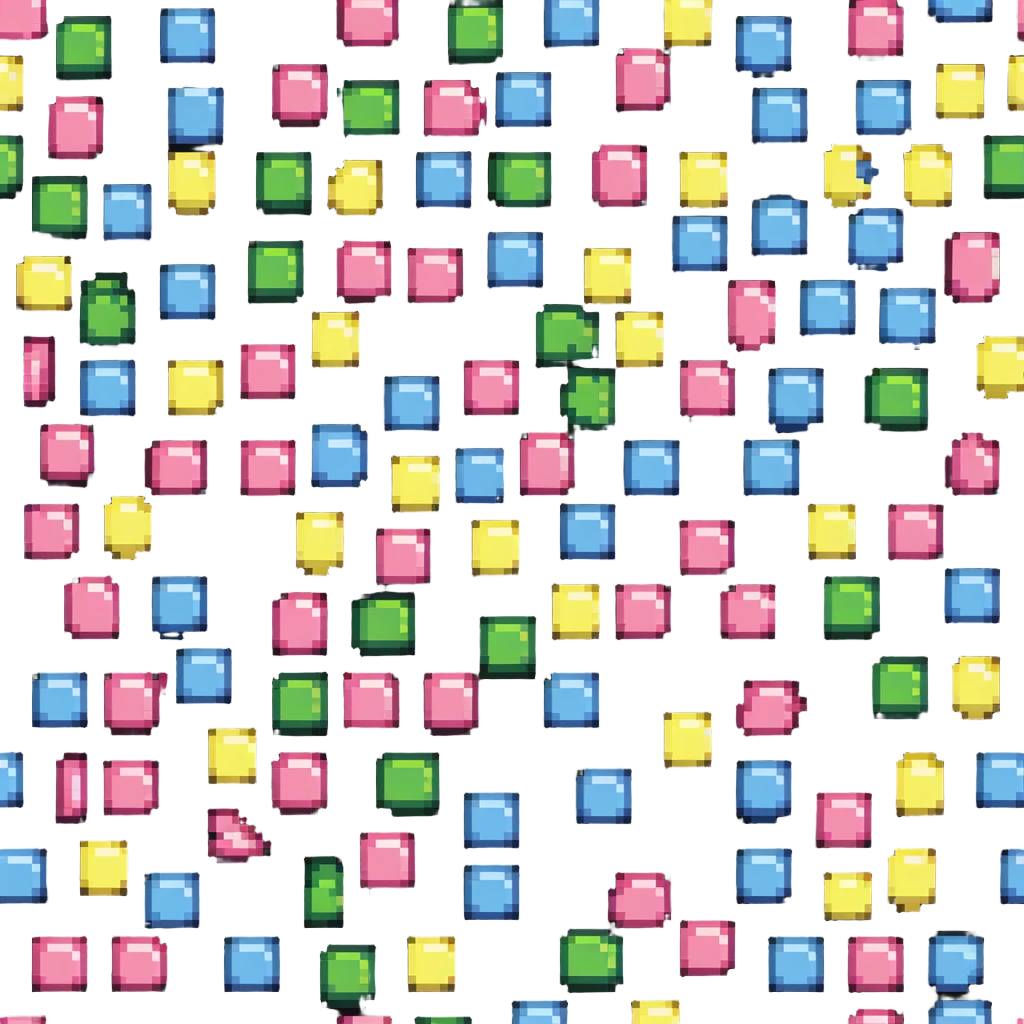 pixelated chewing gum in vibrant colors emoji